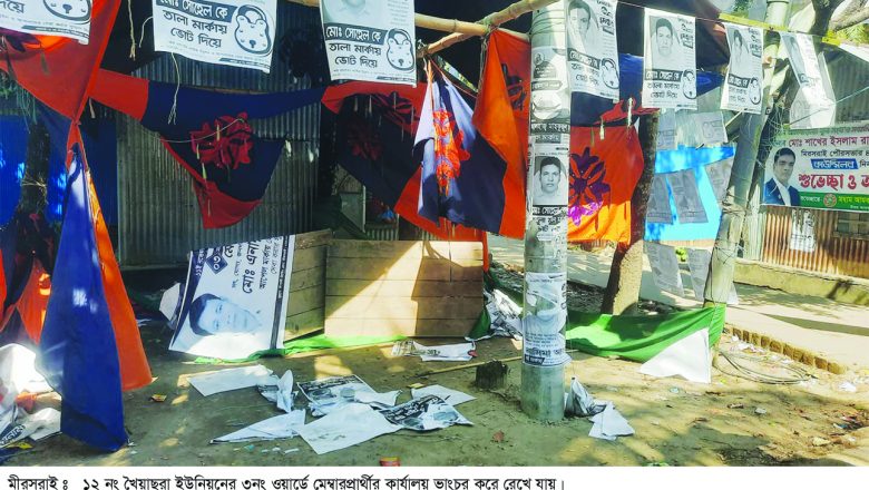 খৈয়াছরায় মেম্বারপ্রার্থীর নির্বাচনী কার্যালয় ভাংচুরের অভিযোগ