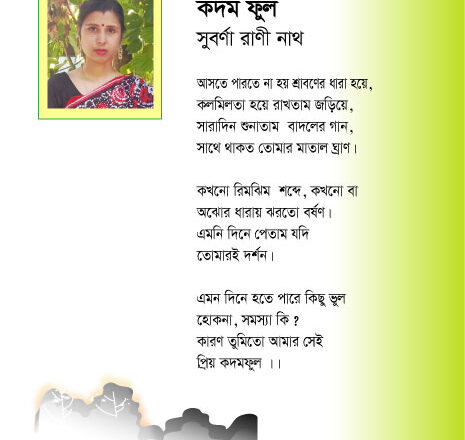 কদম ফুল    ::   সুবর্ণা রাণী নাথ